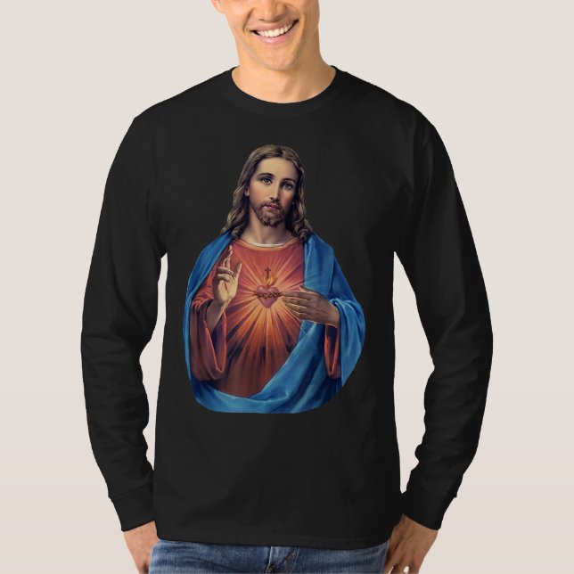 Helig Heart of Jesus T Shirt (Framsida)