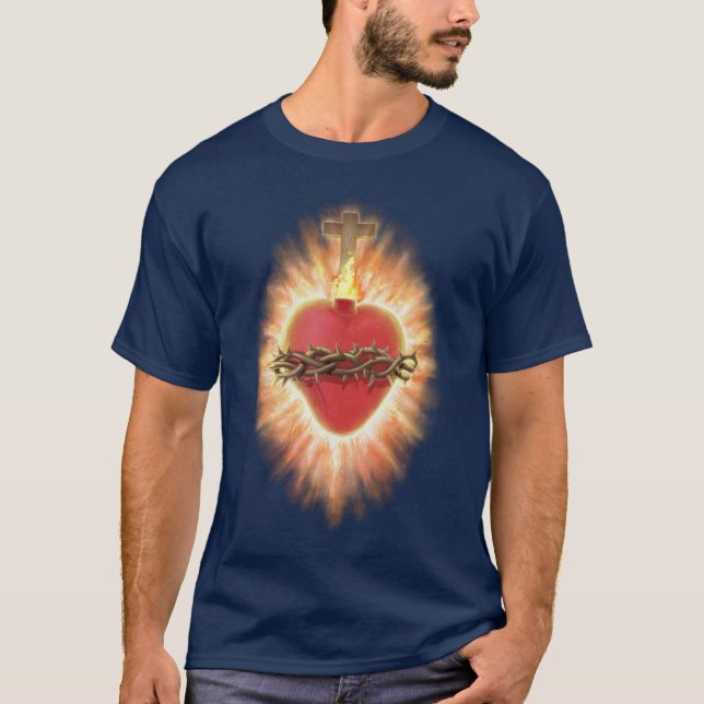 Helig Heart of Jesus T-Shirt (Framsida)
