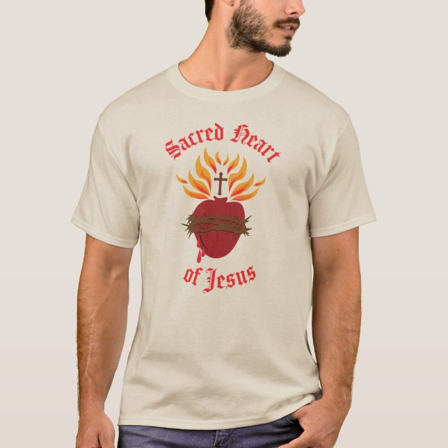 Helig Heart of Jesus T Shirt (Framsida)