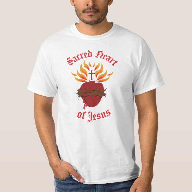 Helig Heart of Jesus T Shirt (Framsida)