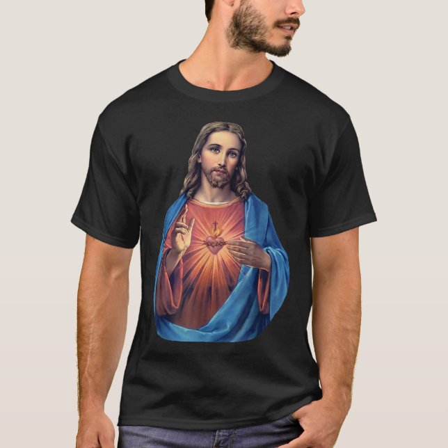 Helig Heart of Jesus T Shirt (Framsida)