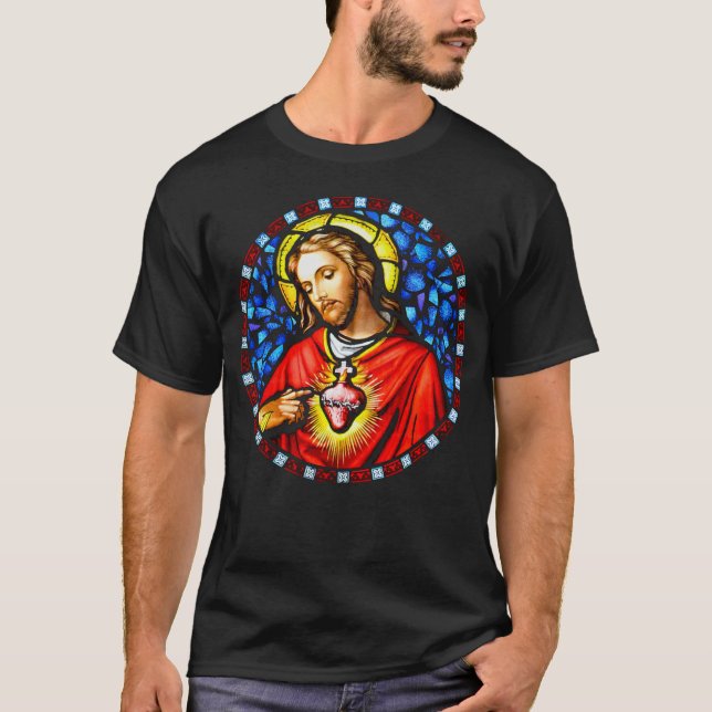 Helig Heart of Jesus T Shirt (Framsida)