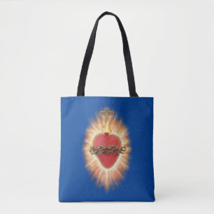 Helig Heart of Jesus Tote Bag Tygkasse