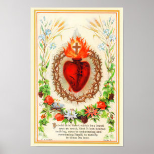 Helig Heart of Jesus Vintage B-092621 Poster