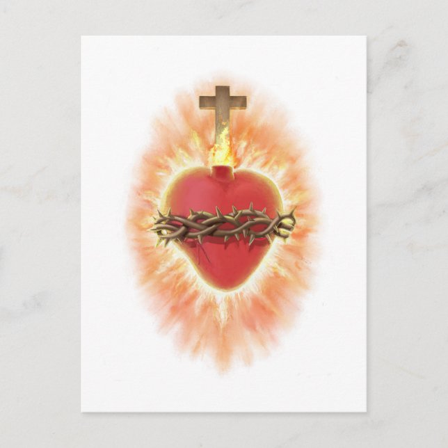 Helig Heart of Jesus vycard Helg Vykort (Framsida)