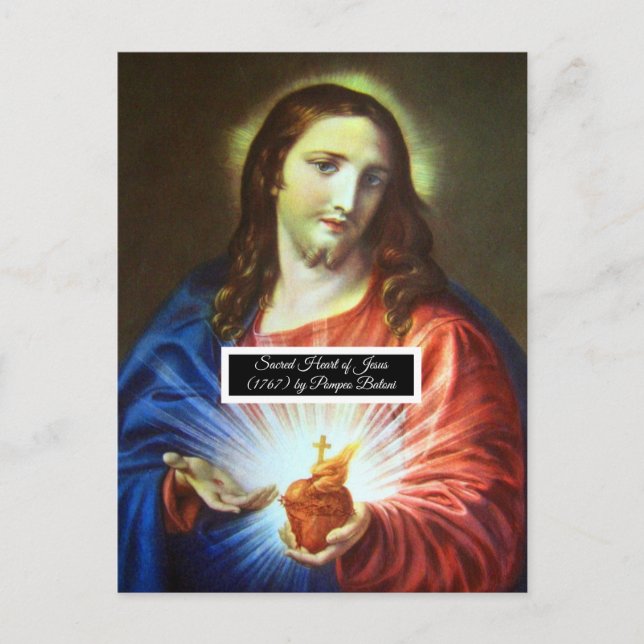 Helig Heart of Jesus Vykort (Framsida)