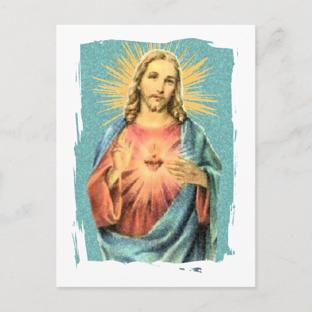 Helig Heart of Jesus Vykort (Framsida)