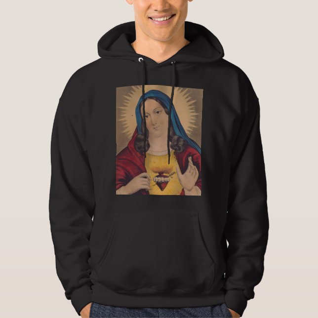 Helig Heart of Mary Hoodie (Framsida)