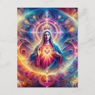 Helig Heart of Mary Vykort