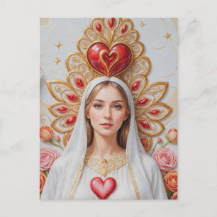 Helig Heart of Mary Vykort
