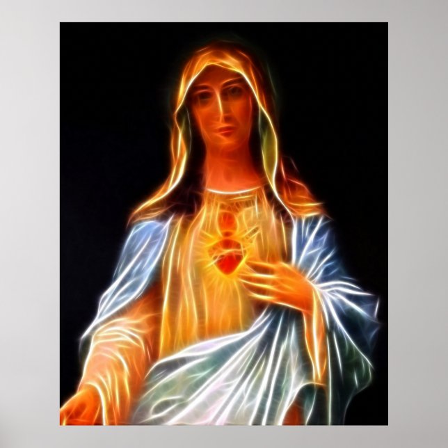 Helig Heart of Virgin Mary Poster (Framsidan)