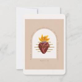 Helig Heart Prayer Card Tack Kort