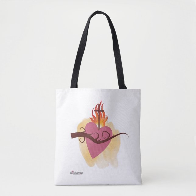 Helig Heart Tote Bag av Cathlic Dagaily Tygkasse (Framsida)