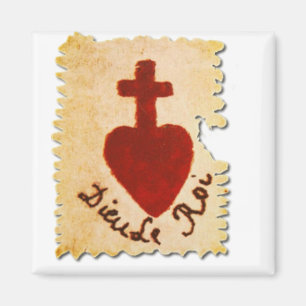 Helig Heart Vendée Dieu, le Roi-katolik Magnet
