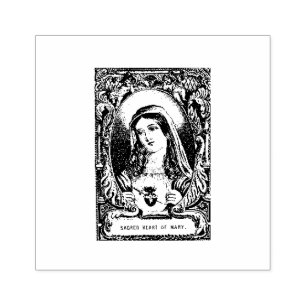 Helig Heart Virgin Mor Mary, katolsk Religiösa Stämpel