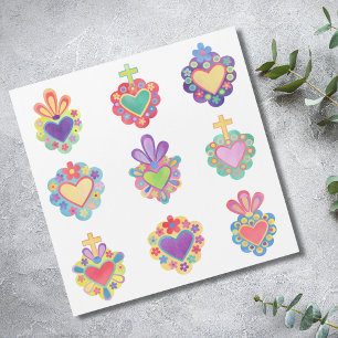 HELIG HEARTS, WATERCOLOR, mexico, mexikaner