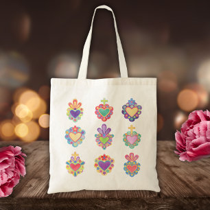 HELIG HEARTS, WATERCOLOR, mexico, mexikaner Tygkasse