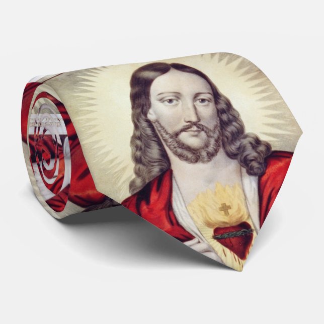 HELIG HJÄRT AV JESUS NECK TIE SLIPS (Rullad)