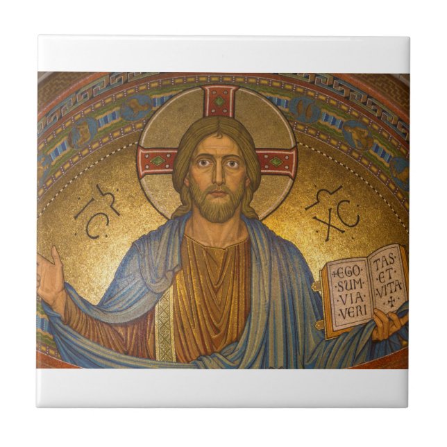 Helig hjärta av Jesus Mosaic Kakelplatta (Framsidan)