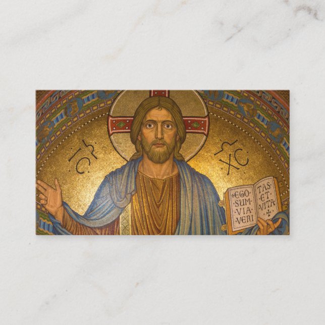 Helig hjärta av Jesus Mosaic Visitkort (Framsida)