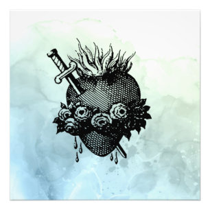 Helig hjärta Mary Fototryck