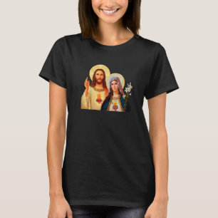 Helig Hjärta och omakulera Bild Jesus och T Shirt
