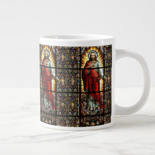 Helig Hjärtat av Jesus fastkedjade glas Jumbo Mugg