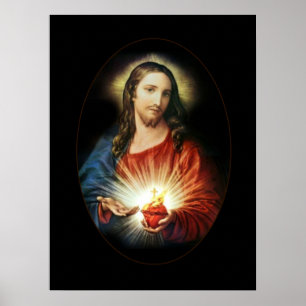 Helig hjärtat av Jesus Poster Pappert (projektions