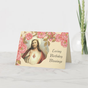 Helig Hjärtat i Jesus Blommigt Gräns Kort