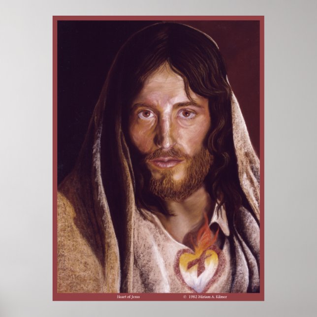 Helig Hjärtat i Jesus "Jesus hjärta"-bild Poster (Framsidan)