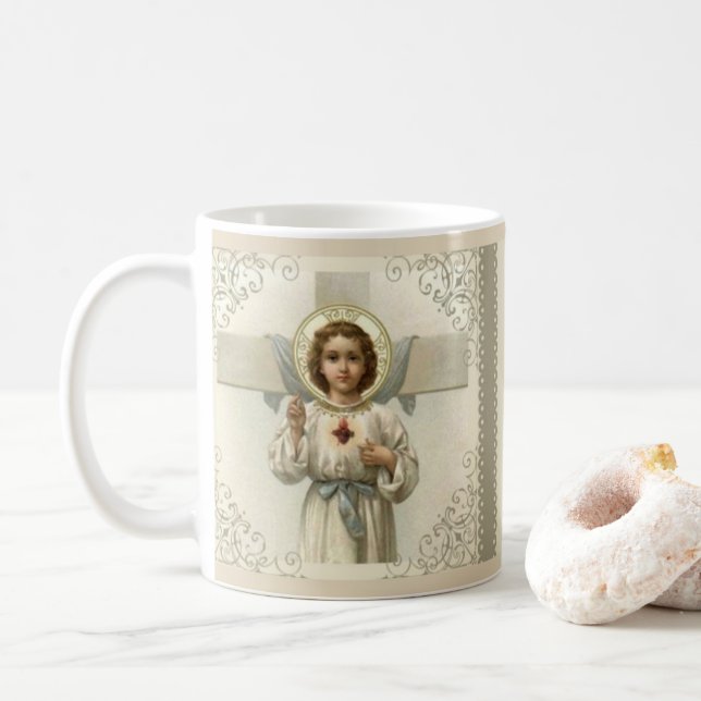 Helig Hjärtat, Jesus med Kor Kaffemugg (Med munk)