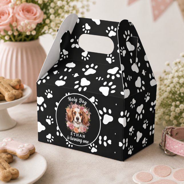 Helig Hund, Jag är Ett | Hund Tjej 1-årsdag Presentaskar (Holy Dog, I'm One | Dog Girl 1st Birthday Favor Boxes)