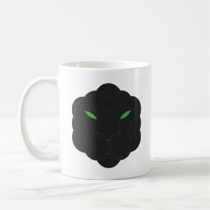 Helig Jaguar-Ansikte av Life, Black. Kaffemugg