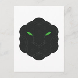Helig Jaguar-Ansikte av Life, Black. Vykort