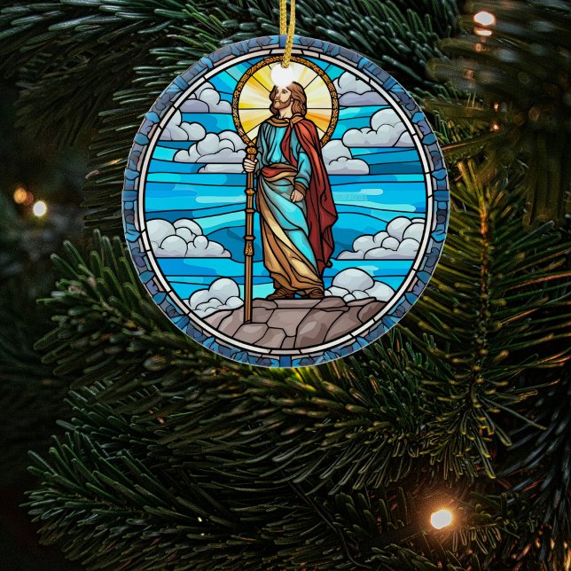 Helig Jesus Glasjul Julgransprydnad Keramik (Skapare uppladdad)