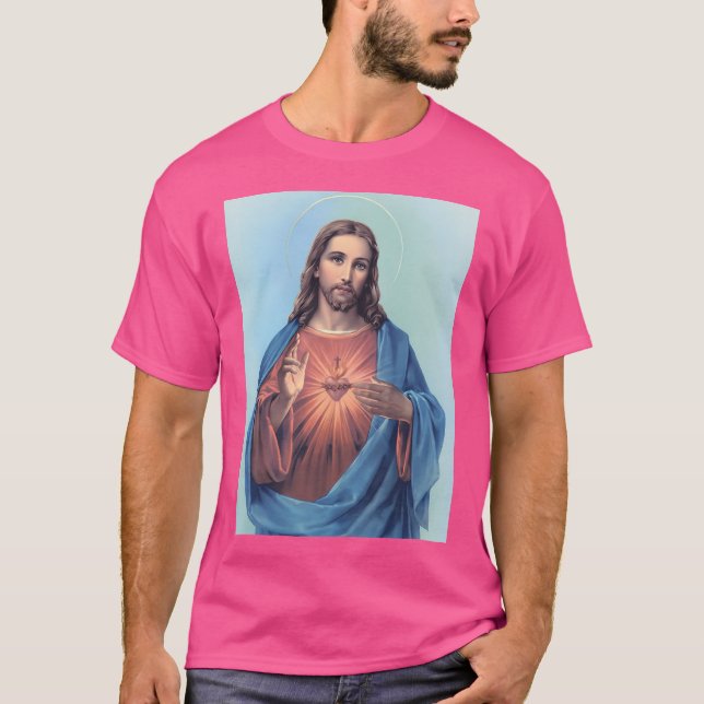 Helig, Jesus hjärta T Shirt (Framsida)
