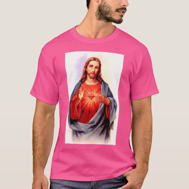 Helig, Jesus hjärta T Shirt (Framsida)