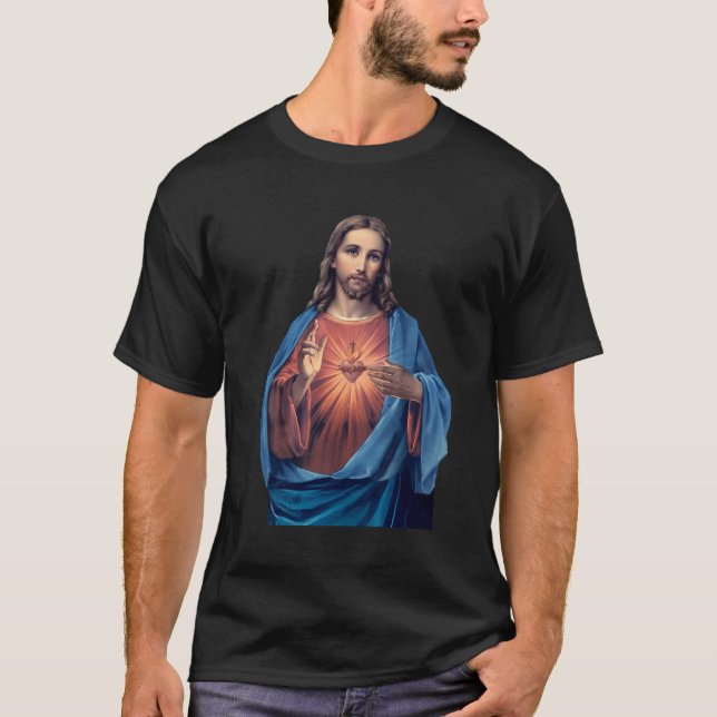 Helig, Jesus hjärta T Shirt (Framsida)