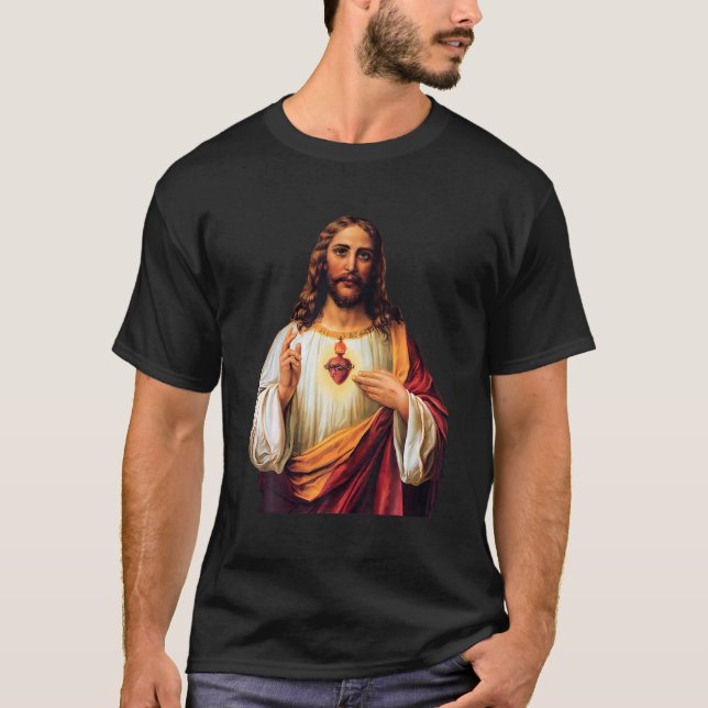 Helig, Jesus hjärta T Shirt (Framsida)