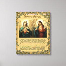 Helig Jesus Immaculate Heart Mary Änglar Cherubs Canvastryck