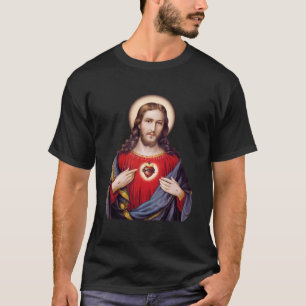 Helig, Jesus Kristus hjärta T Shirt