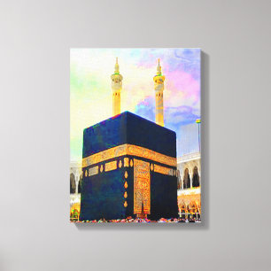 Helig Kaaba islamisk konst Canvastryck