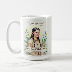 Helig Kateri Tekakwitha religiös uppmuntran Kaffemugg