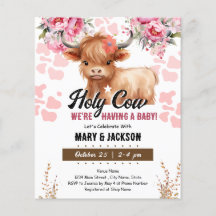 Helig Ko Blommig Baby Shower