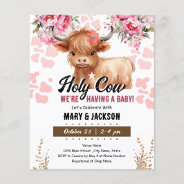 Helig Ko Blommig Baby Shower