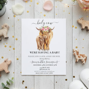 Helig ko Highland-kalv Baby Shower Budget