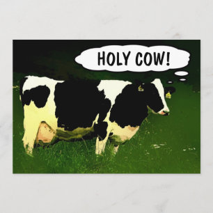 Helig ko! Inflyttnings- party för nytt landhem Inbjudningar