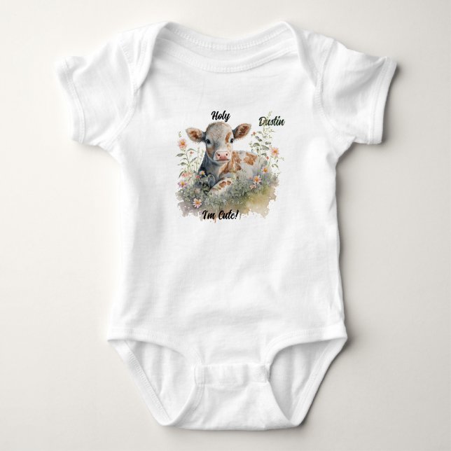 "Helig Ko Jag Är Söt!" Anpassad  T Shirt (Framsida)