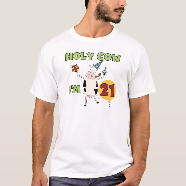 Helig ko mig förmiddag 21 födelsedagTshirts och Tröja (Framsida)