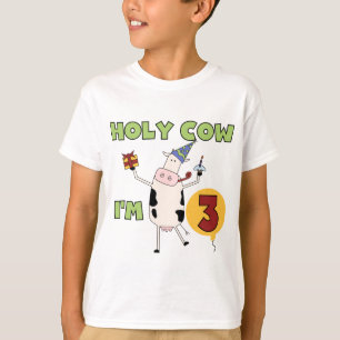 Helig ko mig förmiddag 3 födelsedagT-tröja och gåv T Shirt